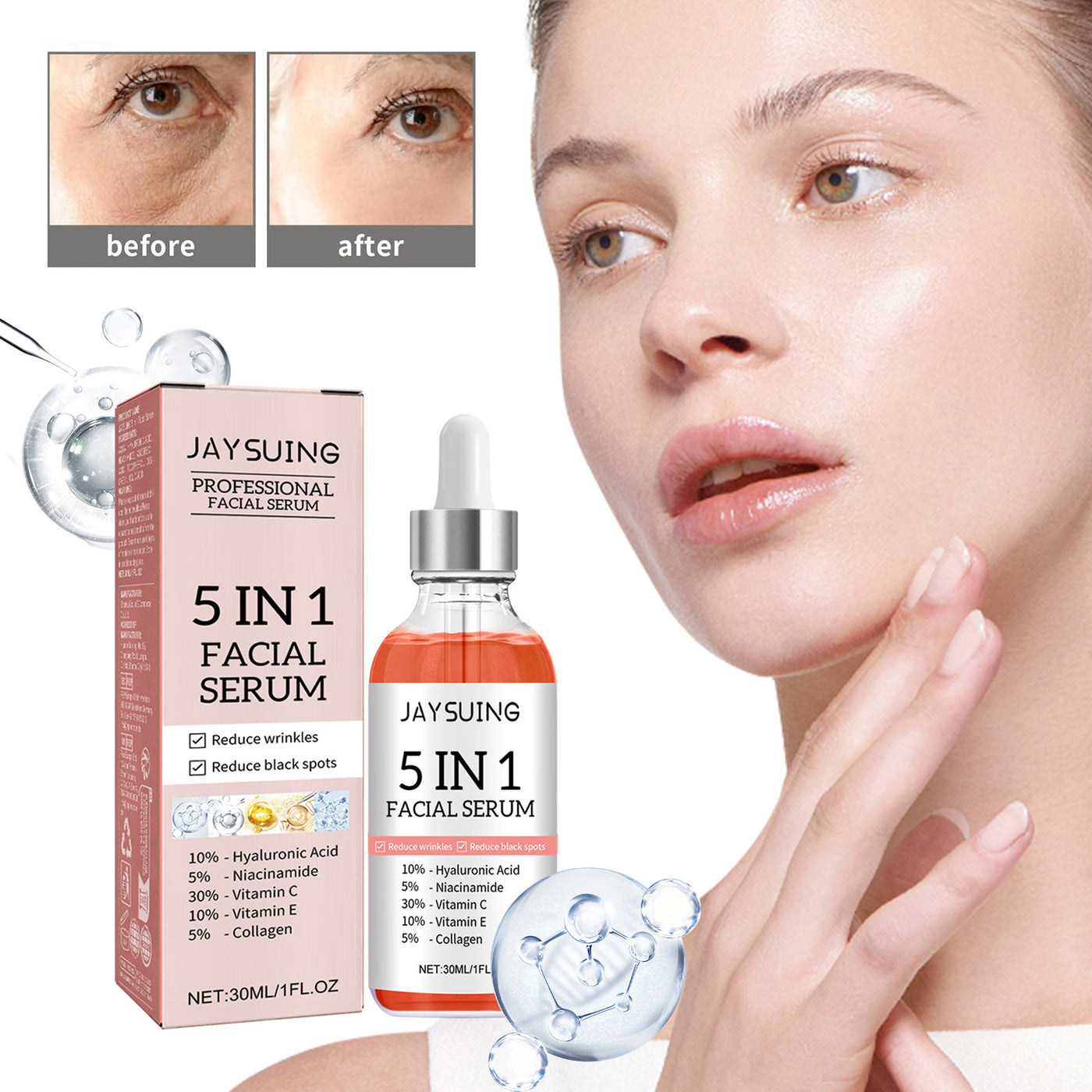 5 In 1 Anti Aging Collagen Facial Serum - Euphorale