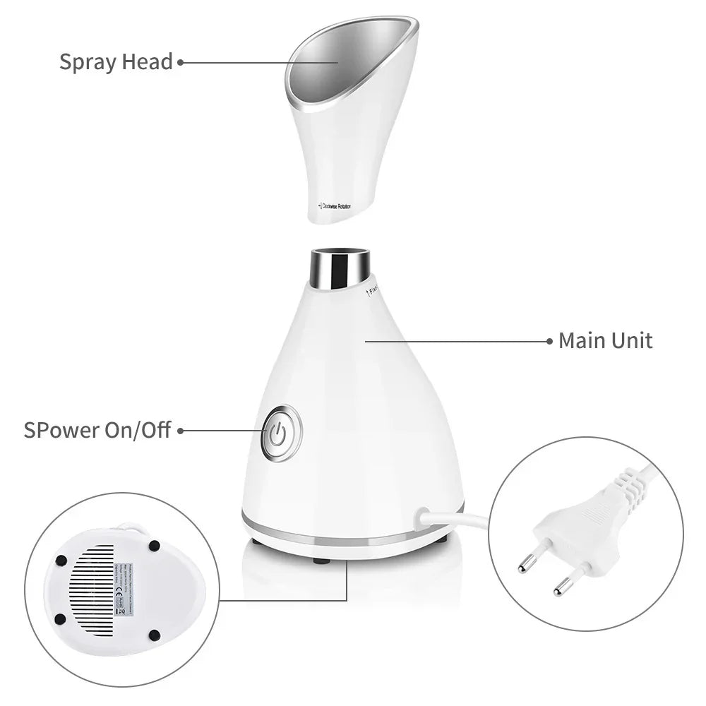 Water Replenishment Face Steamer Beauty Device - Euphorale