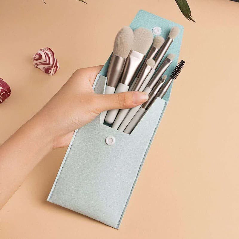 Portable Set Of 8 Makeup Brush - Euphorale