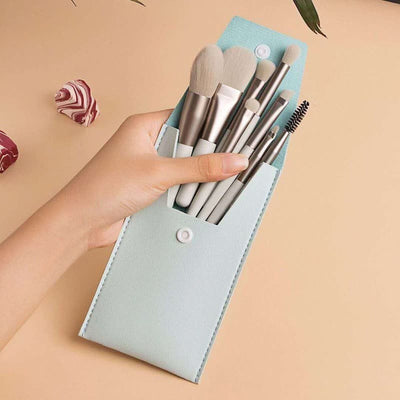 Portable Set Of 8 Makeup Brush - Euphorale