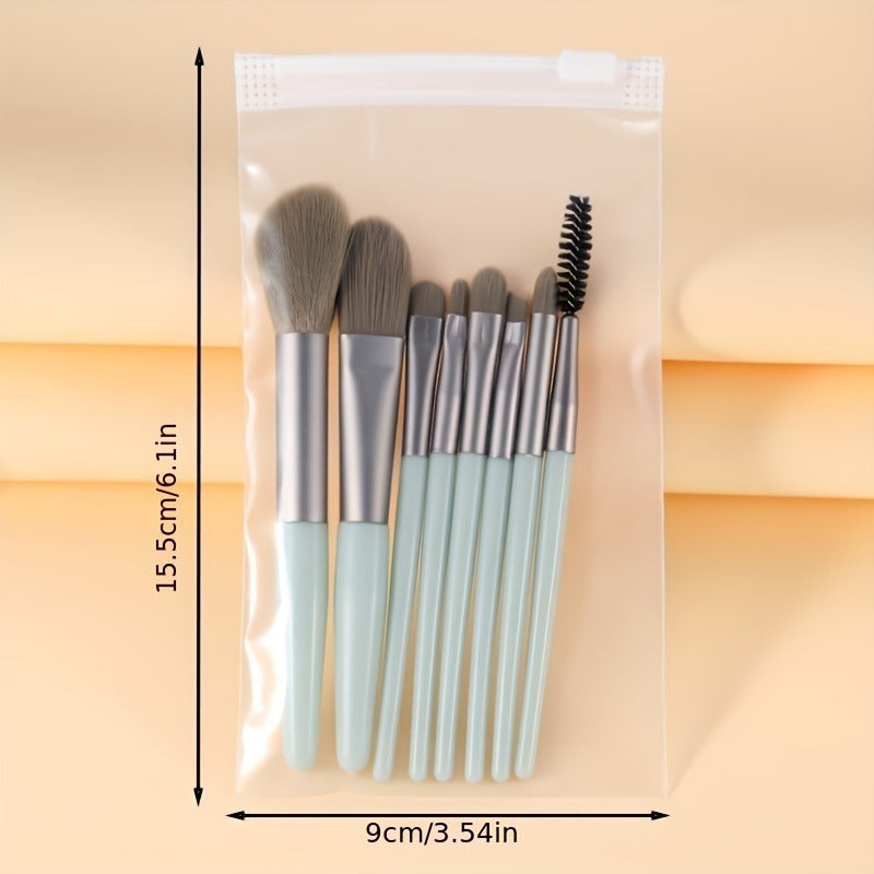 Portable Set Of 8 Makeup Brush - Euphorale