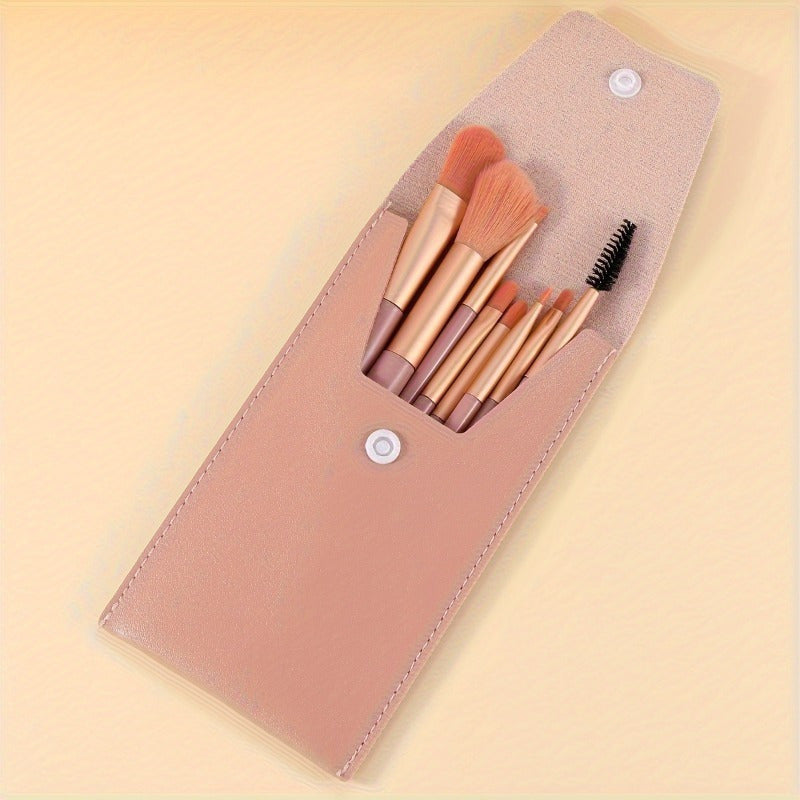 Portable Set Of 8 Makeup Brush - Euphorale