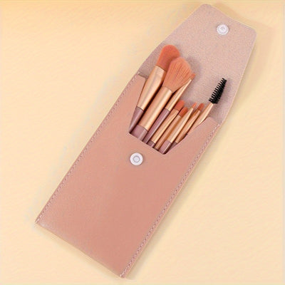 Portable Set Of 8 Makeup Brush - Euphorale