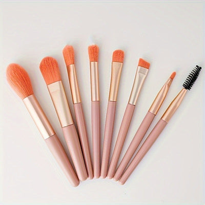 Portable Set Of 8 Makeup Brush - Euphorale